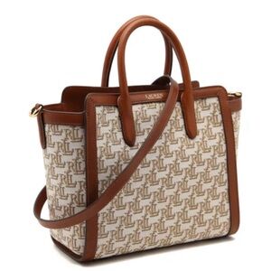 Ralph Lauren Monogram Jacquard Medium Tyler Tote